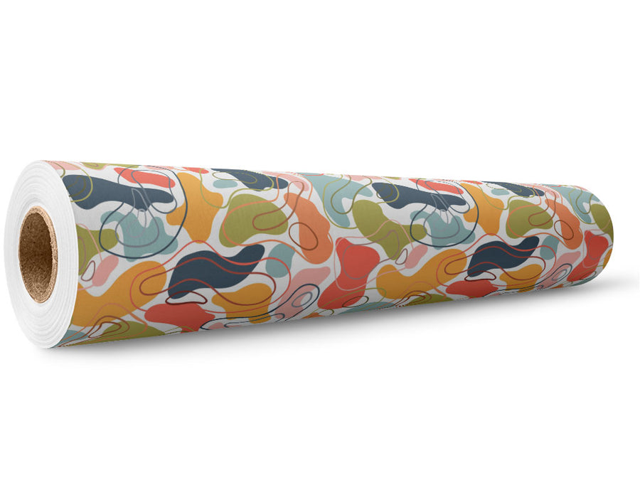 Concentric Rainbow Cobblestone Wrap Film Wholesale Roll~Rwraps Series 914 Digitally Printed Vinyl Roll~5