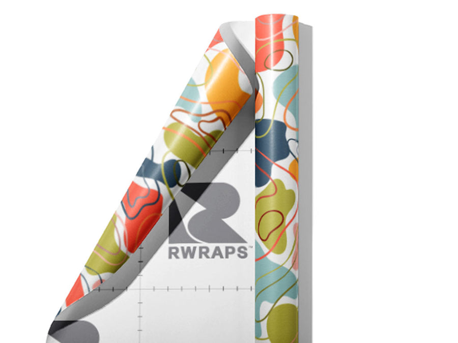 Concentric Rainbow Cobblestone Wrap Film Sheets~Rwraps Series 914 Concentric Rainbow Cobblestone Scrolled Sheet~4