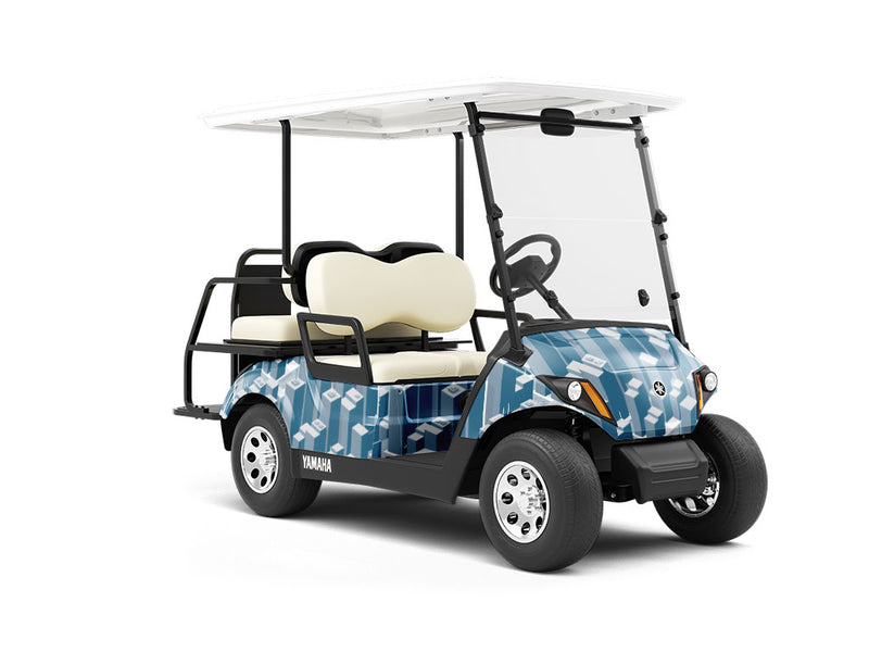 Concrete Jungle Cityscape Wrapped Golf Cart