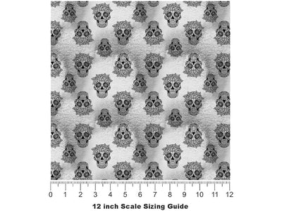 Concrete Muertos Horror Vinyl Film Pattern Size 12 inch Scale~Rwraps Concrete Muertos Horror Sizing Chart~2