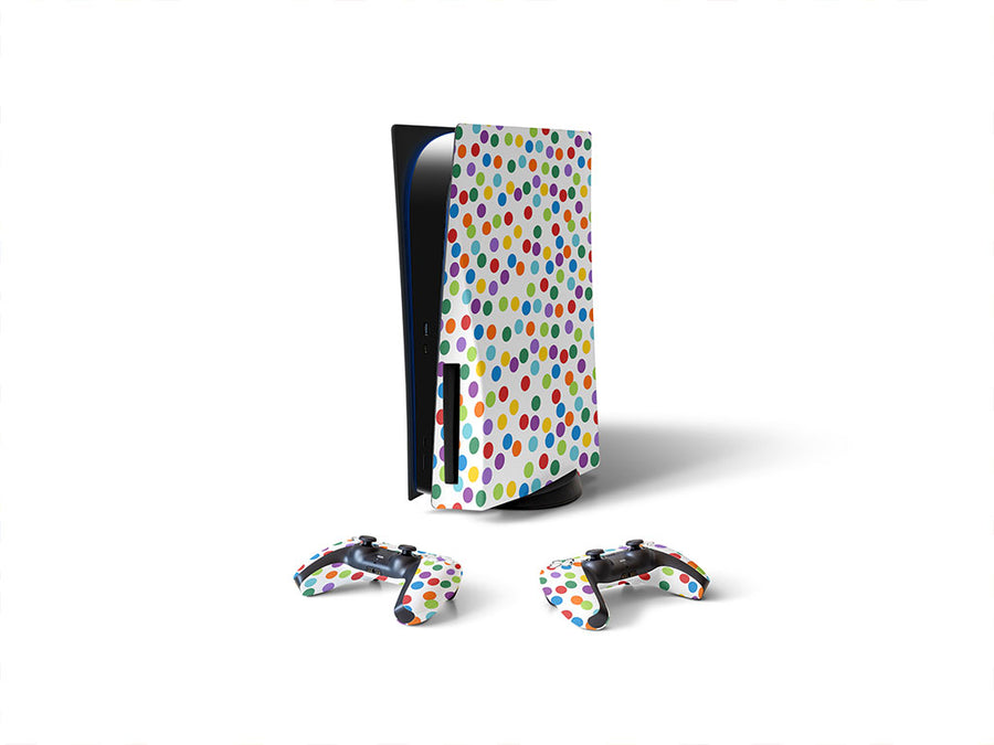 confetti explosion polka dot Sony PS5 DIY Skin
