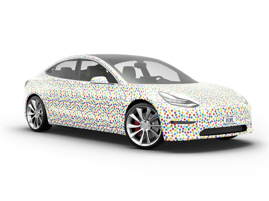 Confetti Explosion Polka Dot Vehicle Vinyl Wrap