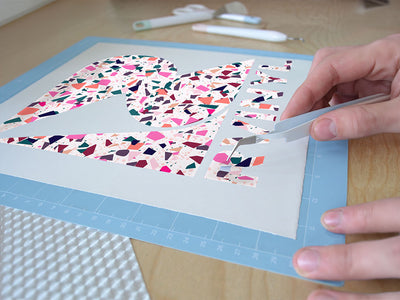 confetti terrazzo stone Easy Weed Craft Vinyl