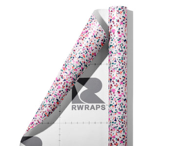 Confetti  Terrazzo Wrap Film Sheets~Rwraps Series 914 Confetti  Terrazzo Scrolled Sheet~3