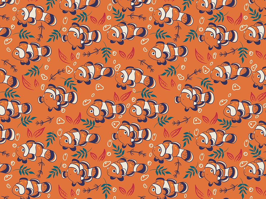 Confused Clownfish Marine Life Vinyl Wrap Pattern~Rwraps Series 914 Digitally Printed Vinyl Wrap~0