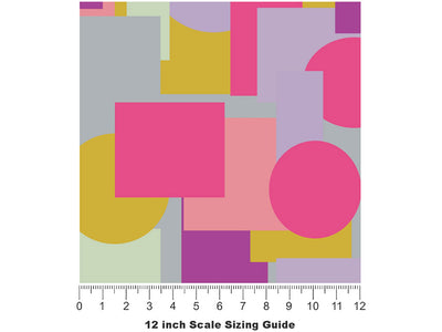 Congo Configurations Mosaic Vinyl Film Pattern Size 12 inch Scale~Rwraps Congo Configurations Mosaic Sizing Chart~2
