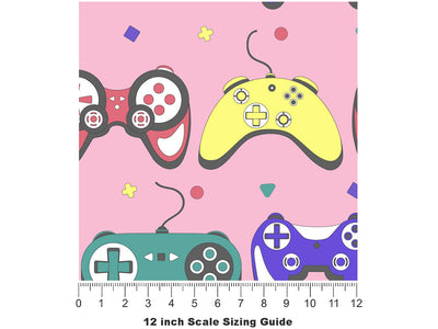 Console Control Gaming Vinyl Film Pattern Size 12 inch Scale~Rwraps Console Control Gaming Sizing Chart~2