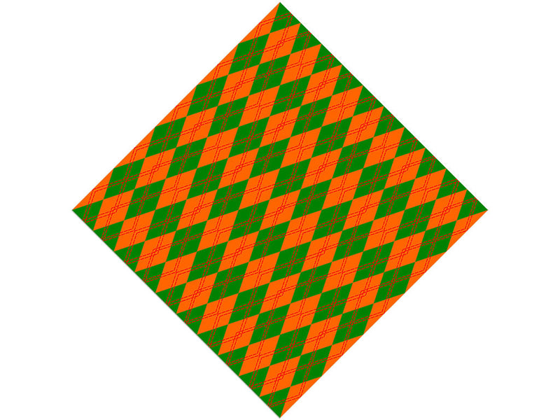 Construction Ahead Argyle Vinyl Wrap Pattern