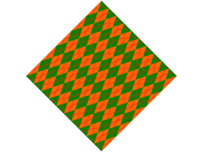 Construction Ahead Argyle Vinyl Wrap Pattern