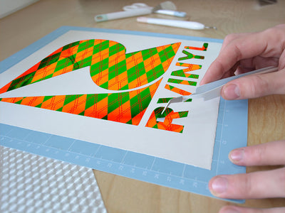 construction ahead argyle Easy Weed Craft Vinyl