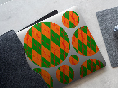 construction ahead argyle DIY Laptop Stickers