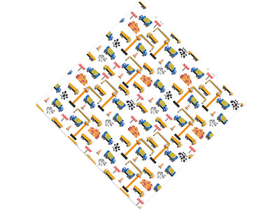 Construction Time Cityscape Vinyl Wrap Pattern