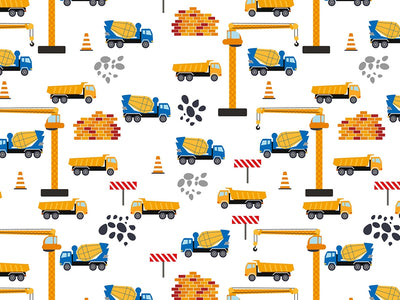 Construction Time Cityscape Vinyl Wrap Pattern~Rwraps Series 914 Digitally Printed Vinyl Wrap~0