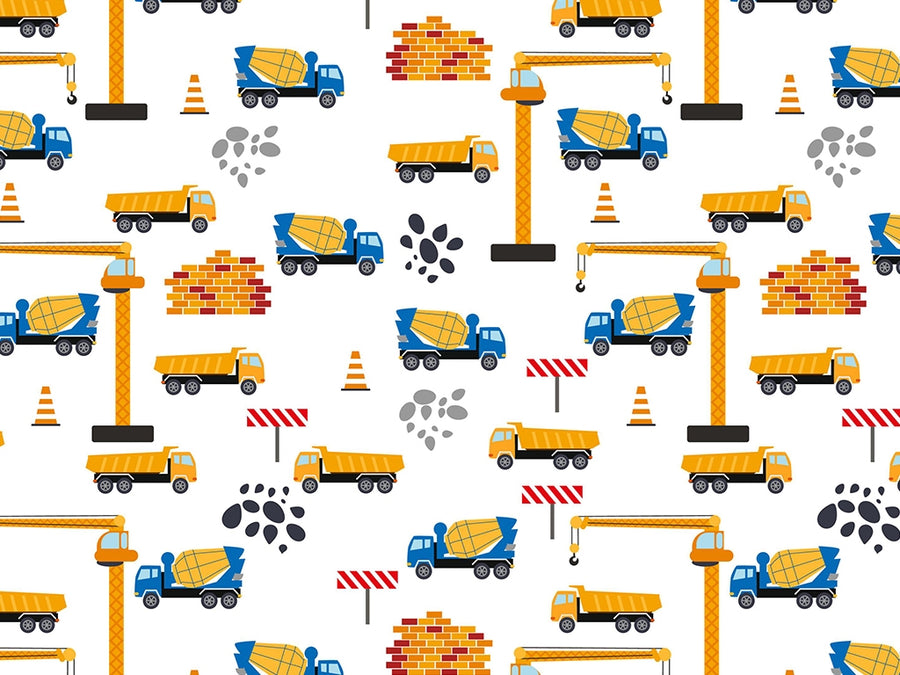 Construction Time Cityscape Vinyl Wrap Pattern~Rwraps Series 914 Digitally Printed Vinyl Wrap~0