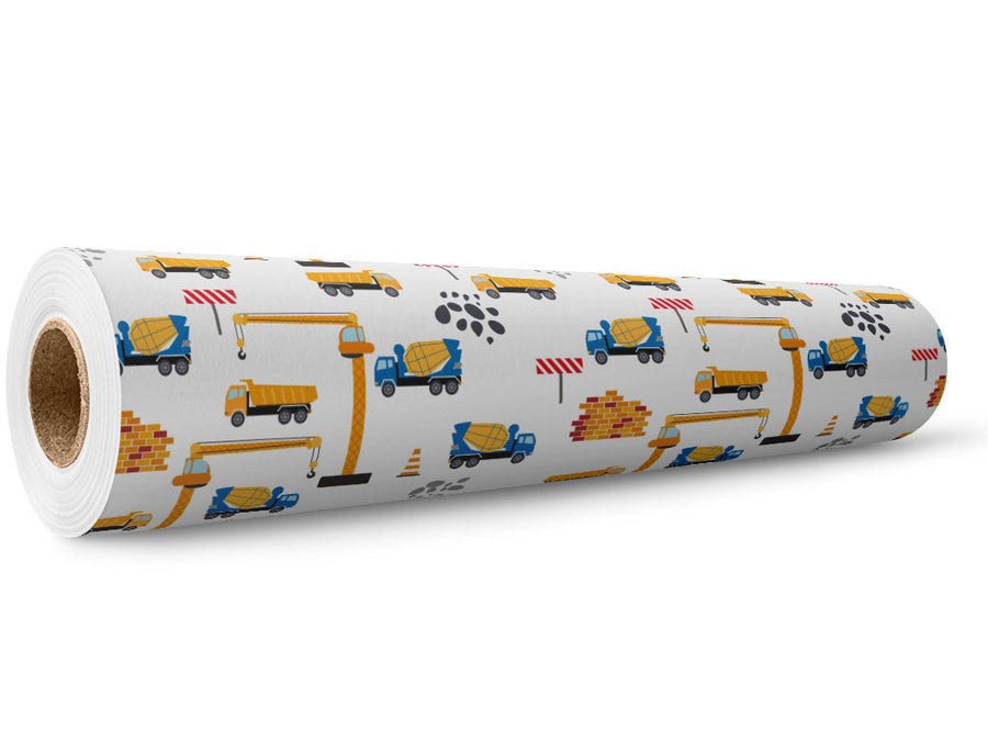 Construction Time Cityscape Wrap Film Wholesale Roll~Rwraps Series 914 Digitally Printed Vinyl Roll~5