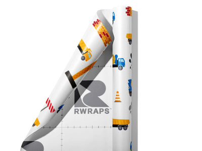 Construction Time Cityscape Wrap Film Sheets~Rwraps Series 914 Construction Time Cityscape Scrolled Sheet~4