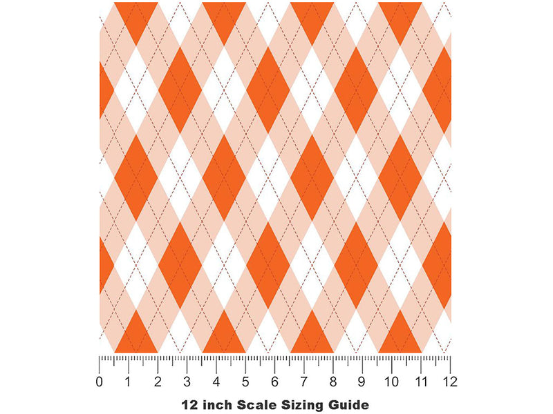Construction Vest Argyle Vinyl Film Pattern Size 12 inch Scale~Rwraps Construction Vest Argyle Sizing Chart~2