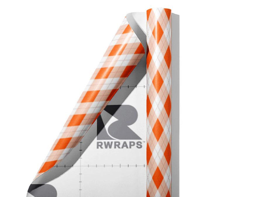 Construction Vest Argyle Wrap Film Sheets~Rwraps Series 914 Construction Vest Argyle Scrolled Sheet~3
