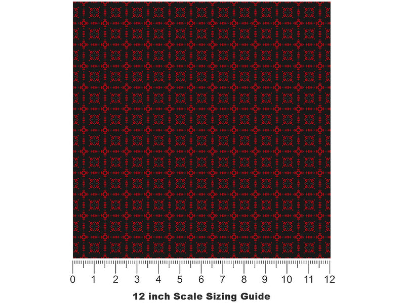 Contained Bloodlust Gothic Vinyl Film Pattern Size 12 inch Scale~Rwraps Contained Bloodlust Gothic Sizing Chart~2
