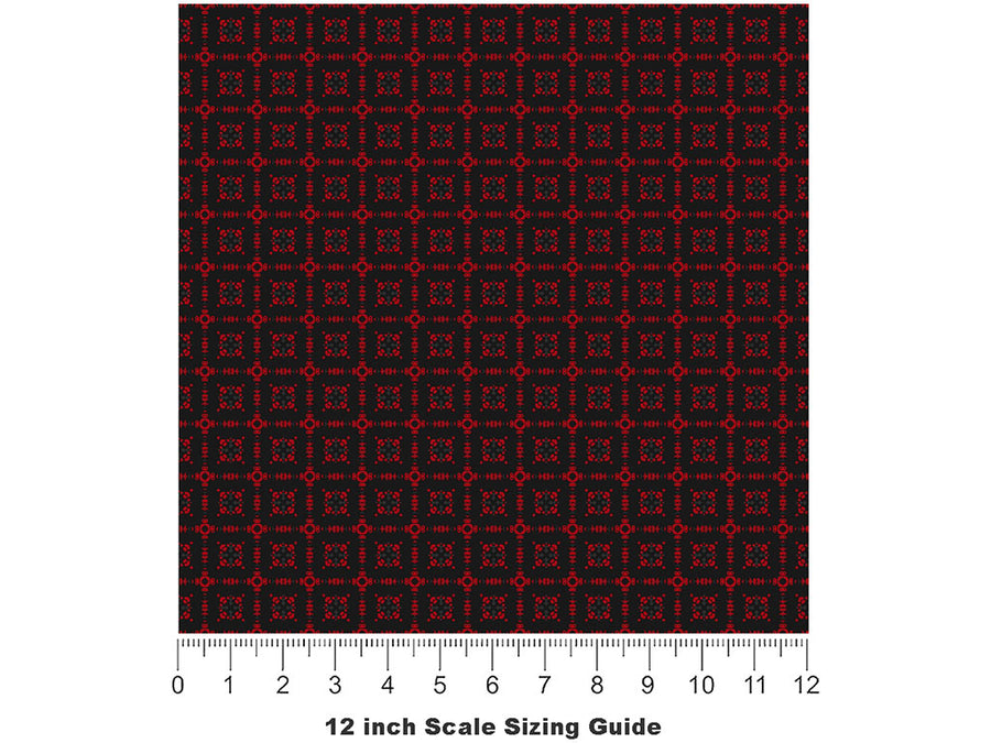 Contained Bloodlust Gothic Vinyl Film Pattern Size 12 inch Scale~Rwraps Contained Bloodlust Gothic Sizing Chart~2