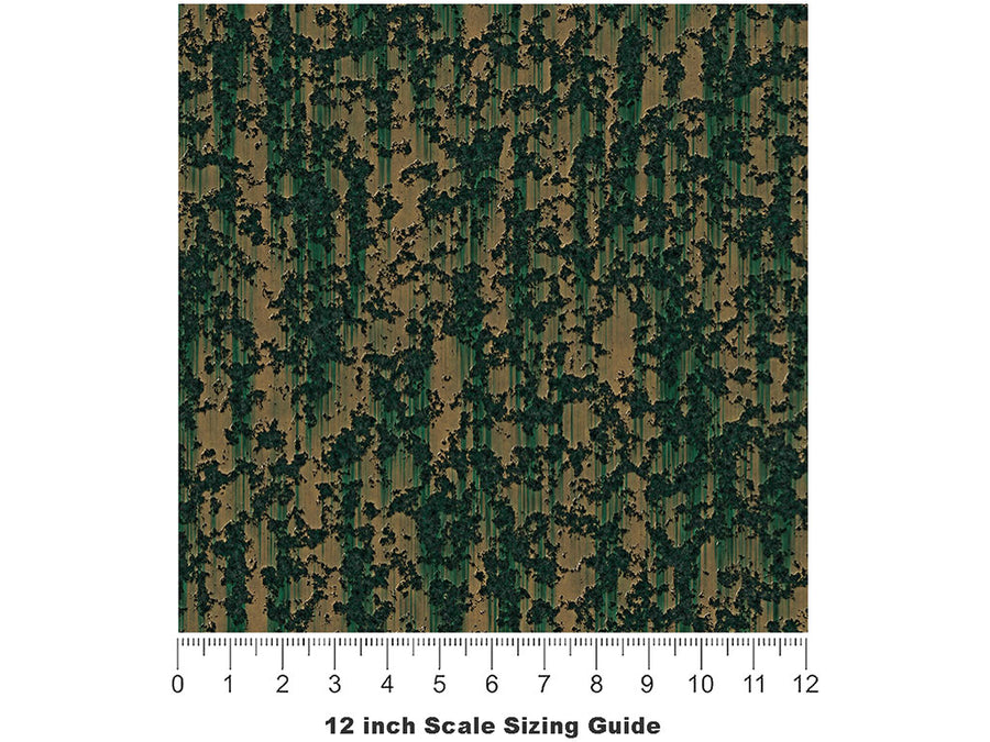 Contaminated Forest Rust Vinyl Film Pattern Size 12 inch Scale~Rwraps Contaminated Forest Rust Sizing Chart~3