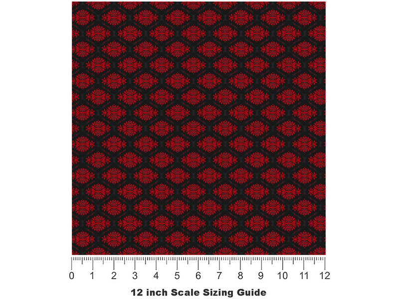 Controlled Hunger Gothic Vinyl Film Pattern Size 12 inch Scale~Rwraps Controlled Hunger Gothic Sizing Chart~2