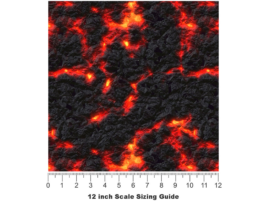 Converging Tectonic Lava Vinyl Film Pattern Size 12 inch Scale~Rwraps Converging Tectonic Lava Sizing Chart~2