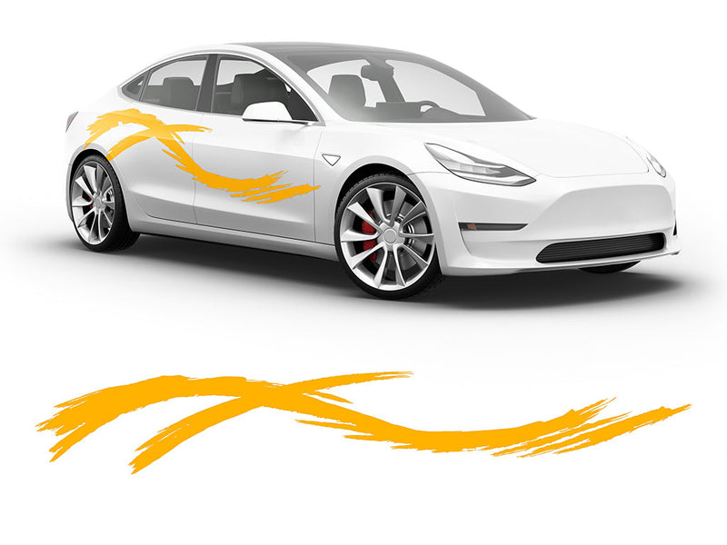3M Sunflower Yellow Convolution Body Graphic~Full Side Auto Decal Kit~0
