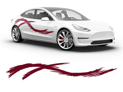 3M Burgundy Convolution Body Graphic~Full Side Auto Decal Kit~0