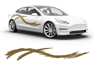 3M Gold Convolution Body Graphic~Full Side Auto Decal Kit~0