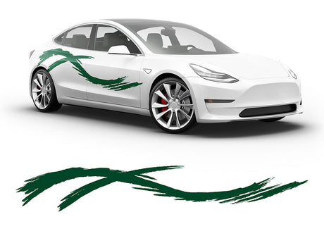 3M Dark Green Convolution Body Graphic~Full Side Auto Decal Kit~0