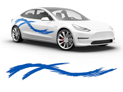 3M Azure Blue Convolution Body Graphic~Full Side Auto Decal Kit~0