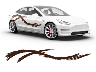 3M Brown Convolution Body Graphic~Full Side Auto Decal Kit~0