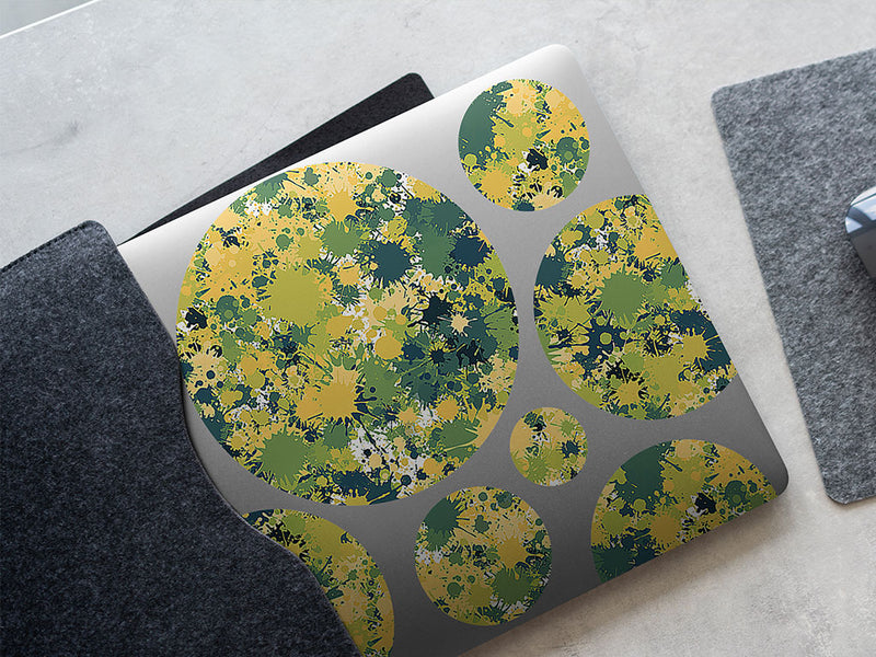 cool chameleon paint splatter DIY Laptop Stickers