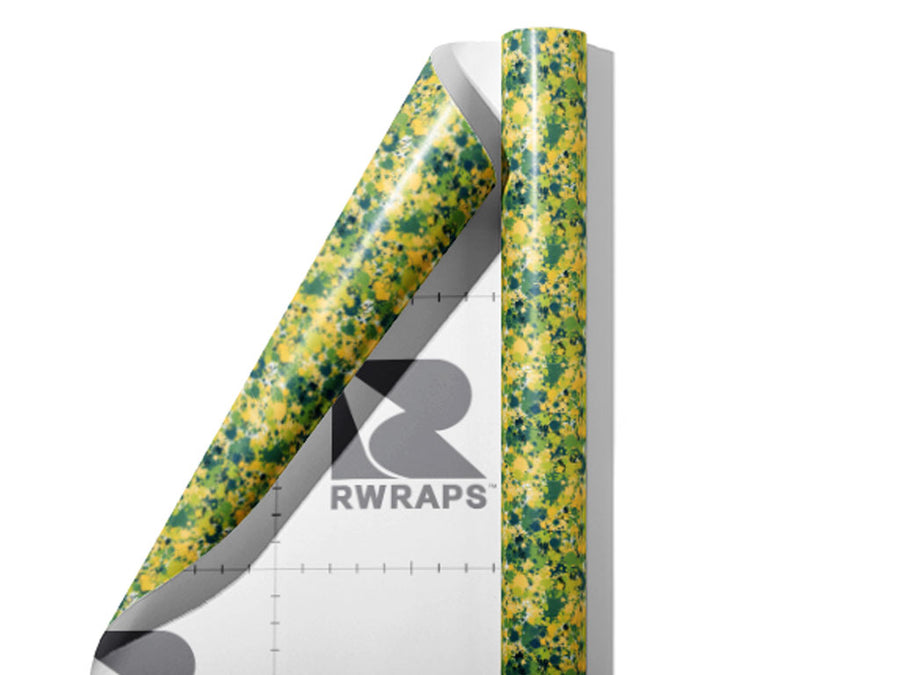 Cool Chameleon Paint Splatter Wrap Film Sheets~Rwraps Series 914 Cool Chameleon Paint Splatter Scrolled Sheet~3
