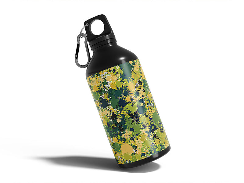 cool chameleon paint splatter Water Bottle DIY Stickers