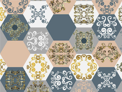 Cool Hexagonal Tile Vinyl Wrap Pattern~Rwraps Series 914 Digitally Printed Vinyl Wrap~0
