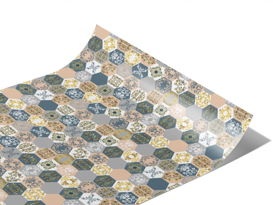 Cool Hexagonal Tile Vinyl Wraps~Rwraps Series 914 Digitally Printed Vinyl Wrap~1