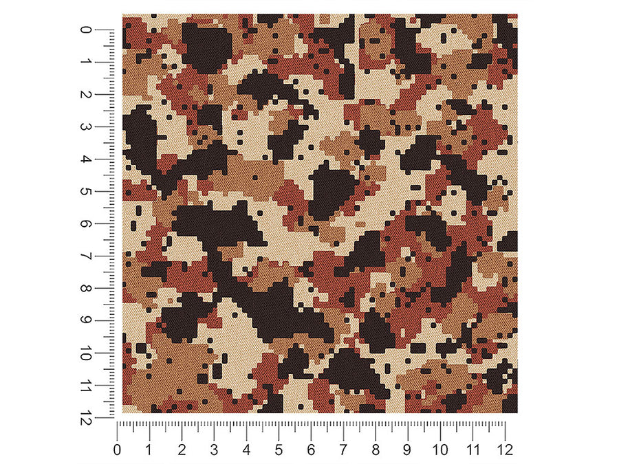 copper digital camouflage 1ft x 1ft Craft Sheets
