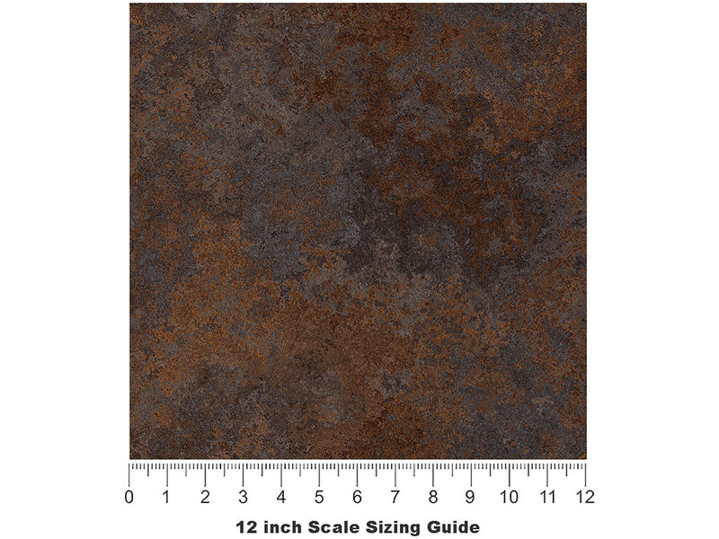 Copper Nightmare Rust Vinyl Film Pattern Size 12 inch Scale~Rwraps Copper Nightmare Rust Sizing Chart~3