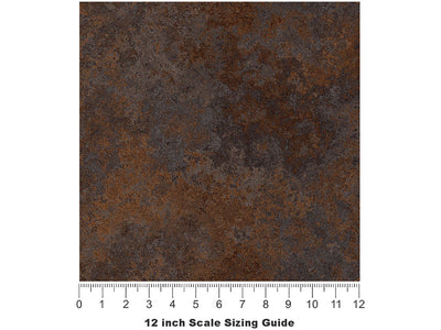 Copper Nightmare Rust Vinyl Film Pattern Size 12 inch Scale~Rwraps Copper Nightmare Rust Sizing Chart~3