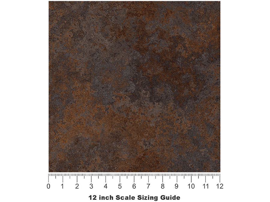 Copper Nightmare Rust Vinyl Film Pattern Size 12 inch Scale~Rwraps Copper Nightmare Rust Sizing Chart~3