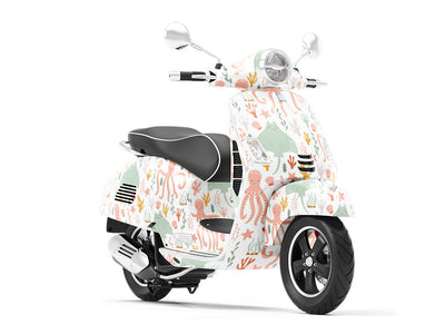Coral Companions Marine Life Vespa Scooter Wrap Film