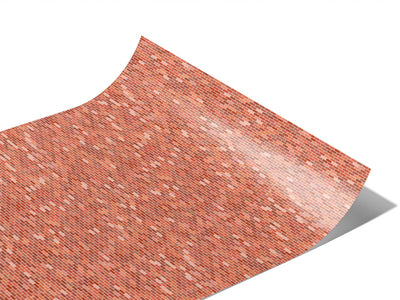 Coral Pink Brick Vinyl Wraps~Rwraps Series 914 Digitally Printed Vinyl Wrap~1