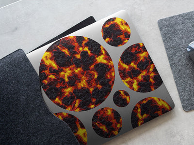 core to crust lava DIY Laptop Stickers
