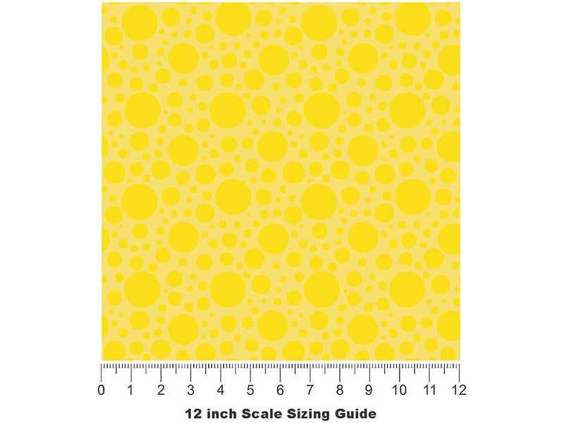 Corn Yellow Polka Dot Vinyl Film Pattern Size 12 inch Scale~Rwraps Corn Yellow Polka Dot Sizing Chart~2