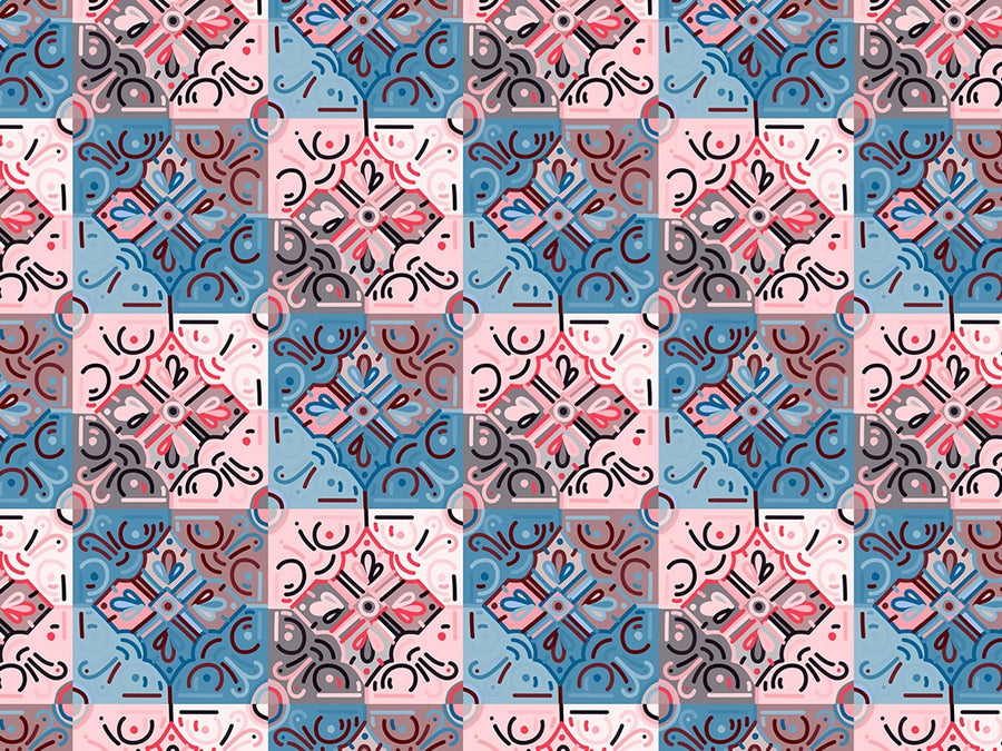Cornflower Tile Vinyl Wrap Pattern~Rwraps Series 914 Digitally Printed Vinyl Wrap~0