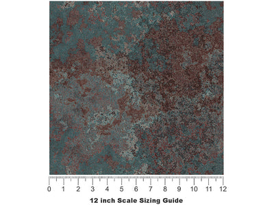 Corroded Sea Rust Vinyl Film Pattern Size 12 inch Scale~Rwraps Corroded Sea Rust Sizing Chart~3