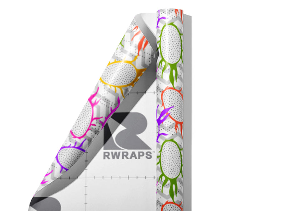 Cosmic Charlie Fruit Wrap Film Sheets~Rwraps Series 914 Cosmic Charlie Fruit Scrolled Sheet~3