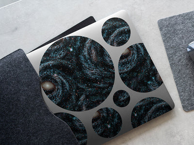 cosmic swirly science fiction DIY Laptop Stickers